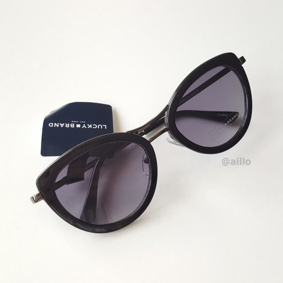 Lucky ? Brand LUNA BLACK Cat Eye Sunglasses main image 12